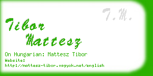 tibor mattesz business card